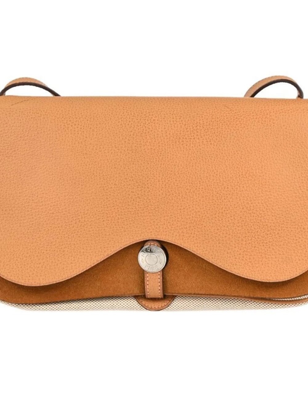 Hermes Natural Toile H Vache Liegee Sac Colorado MM Shoulder Bag J□I 197443